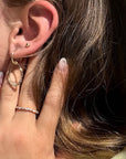 Diamond Teardrop Dangle Earrings