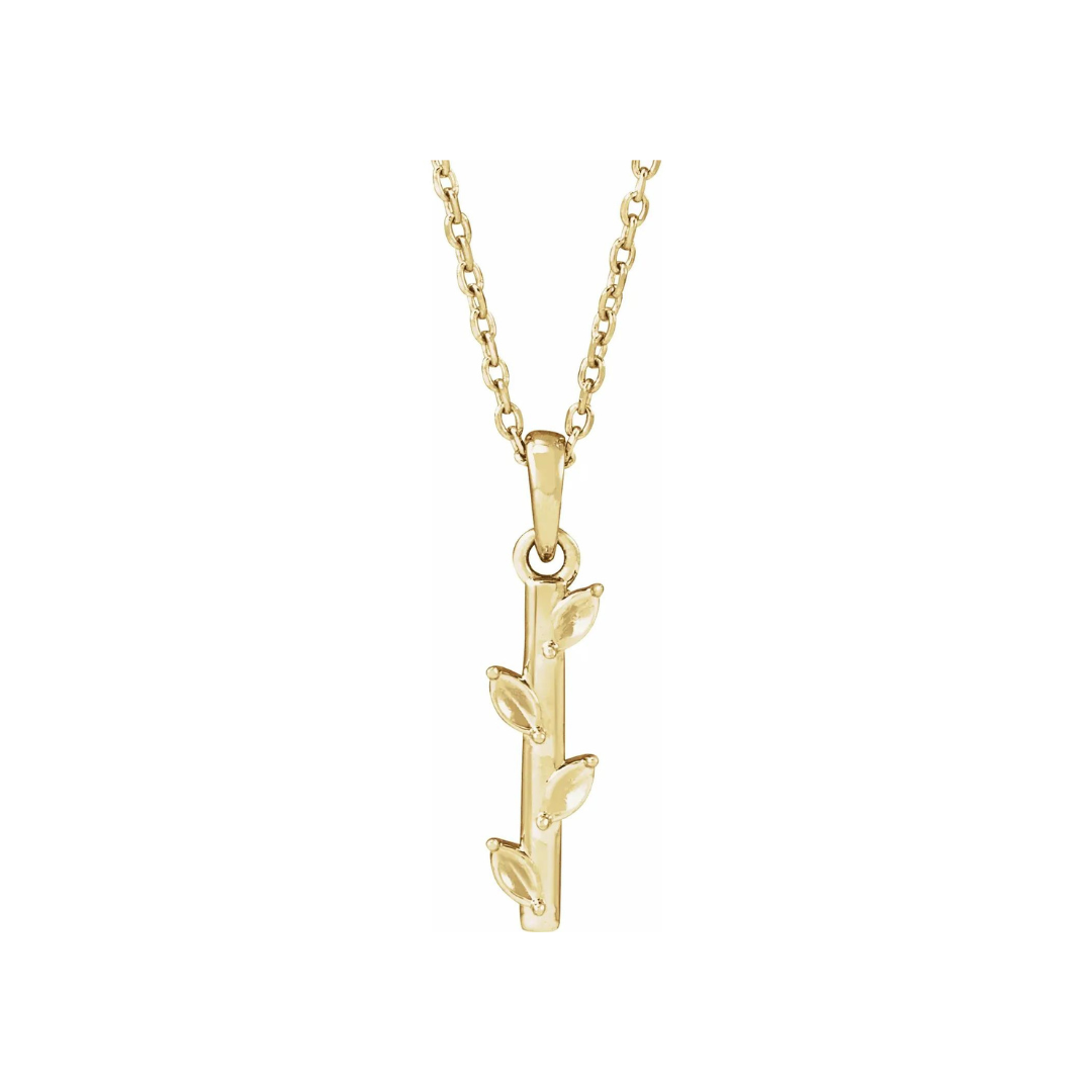 Vertical Marquise Bar Necklace Mounting