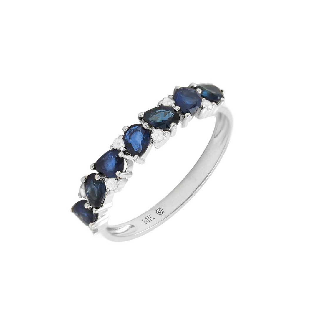 Multi-Sapphire and Diamond Ring