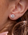 3.33 Carat 14k White Gold Lab Diamond Stud Earrings