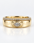 Center Set Marquise Sparkle Ring