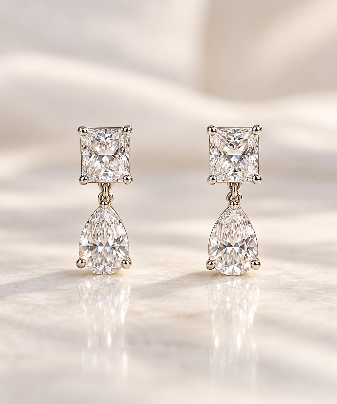 Drop Diamond Earrings