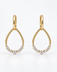 Diamond Teardrop Dangle Earrings