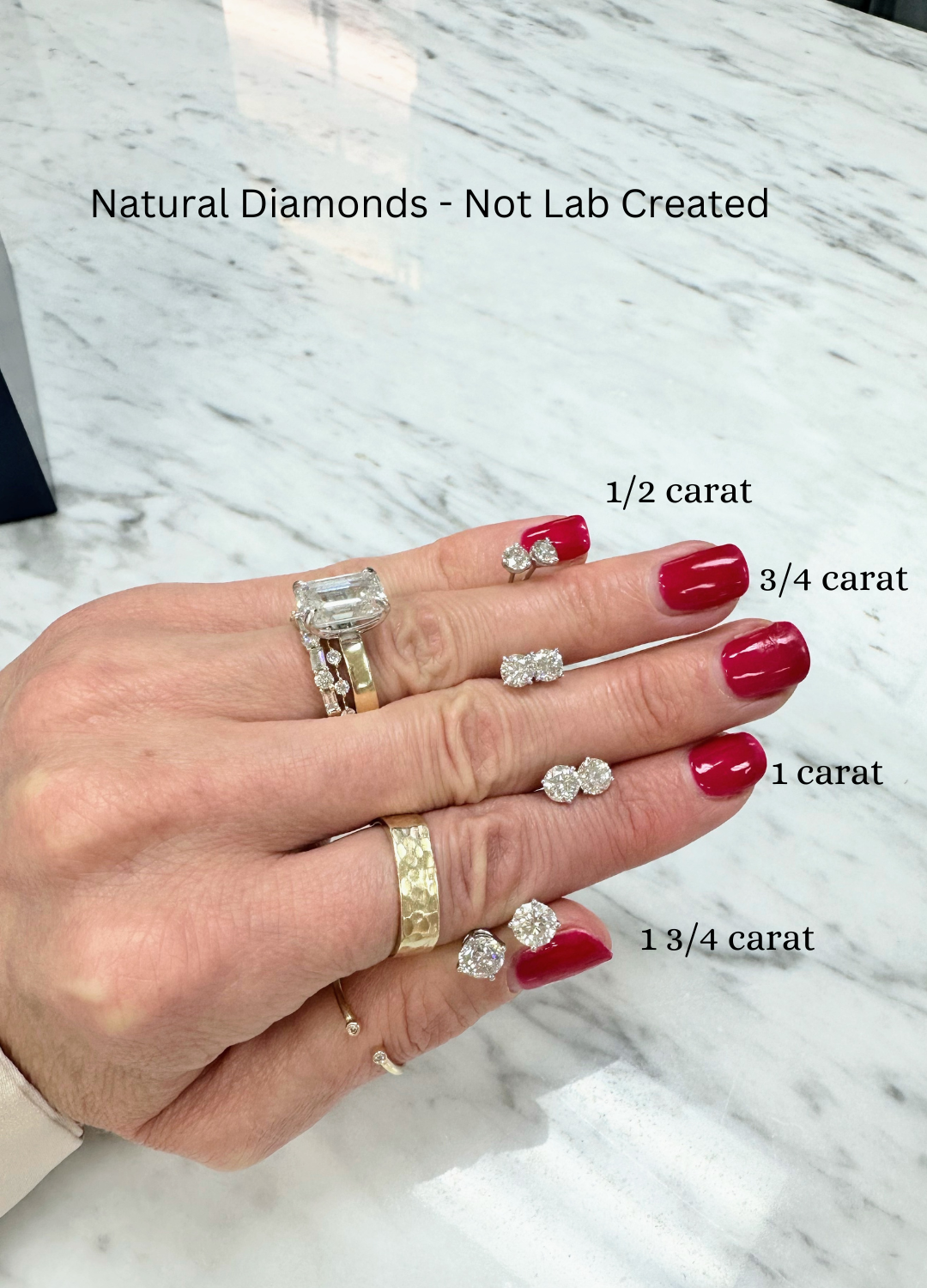 Natural Diamond Studs 3/4  Carat- Premium Quality