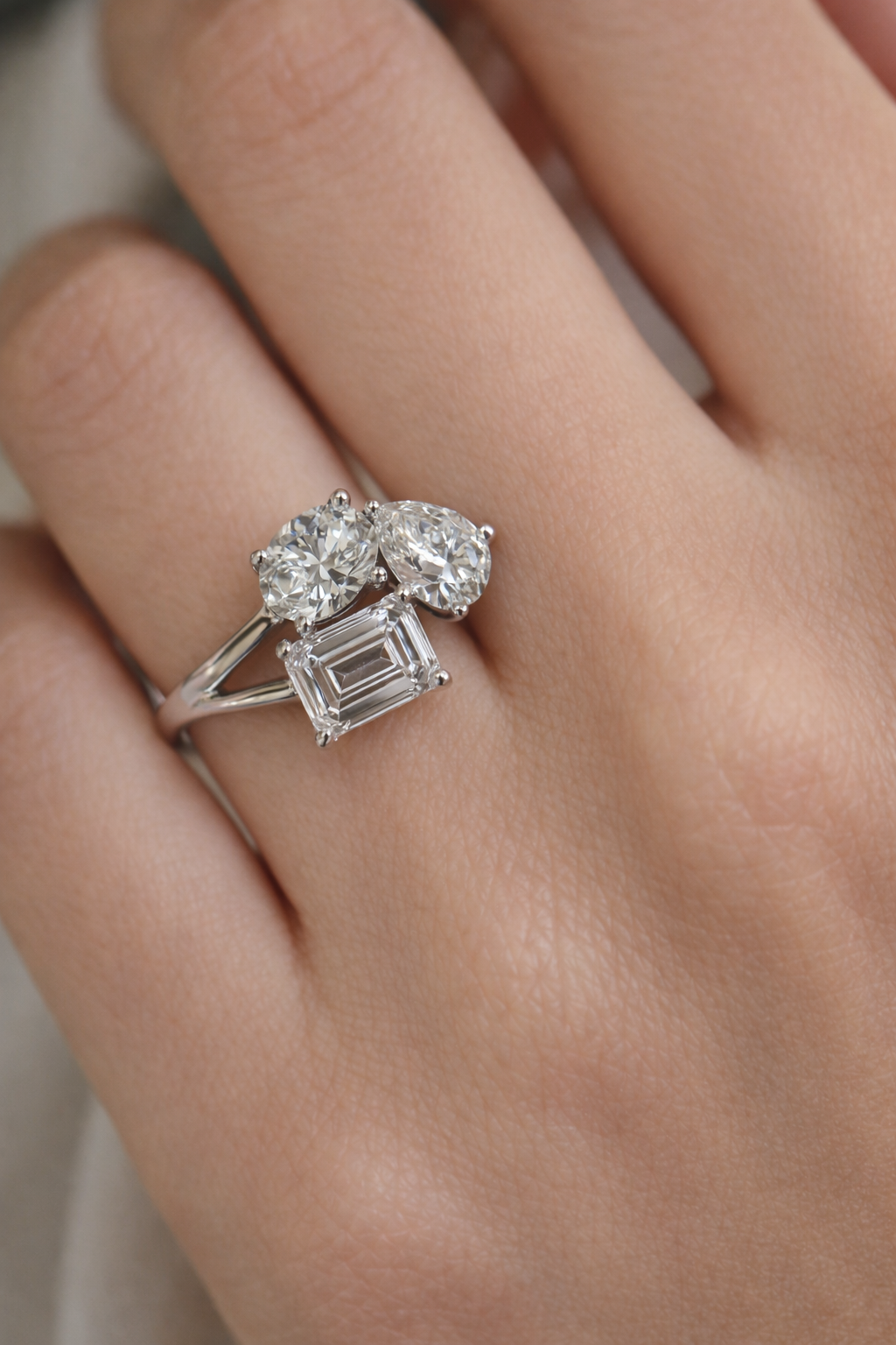 Starlight Symphony Three-Stone Ring