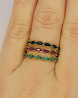 Natural Emerald Bubble Band
