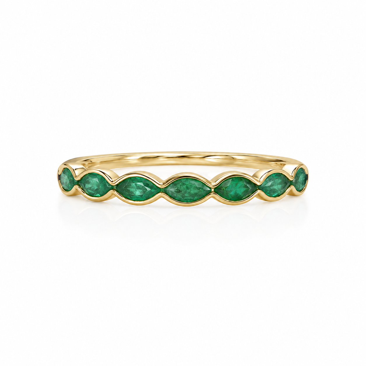 Natural Emerald Bubble Band