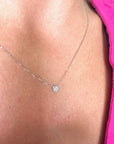 Solitaire Bezel Necklace