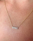 Diamond Bar Necklace, 1/5 CT