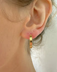 Golden Ripple Hoops