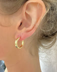 Golden Ripple Hoops