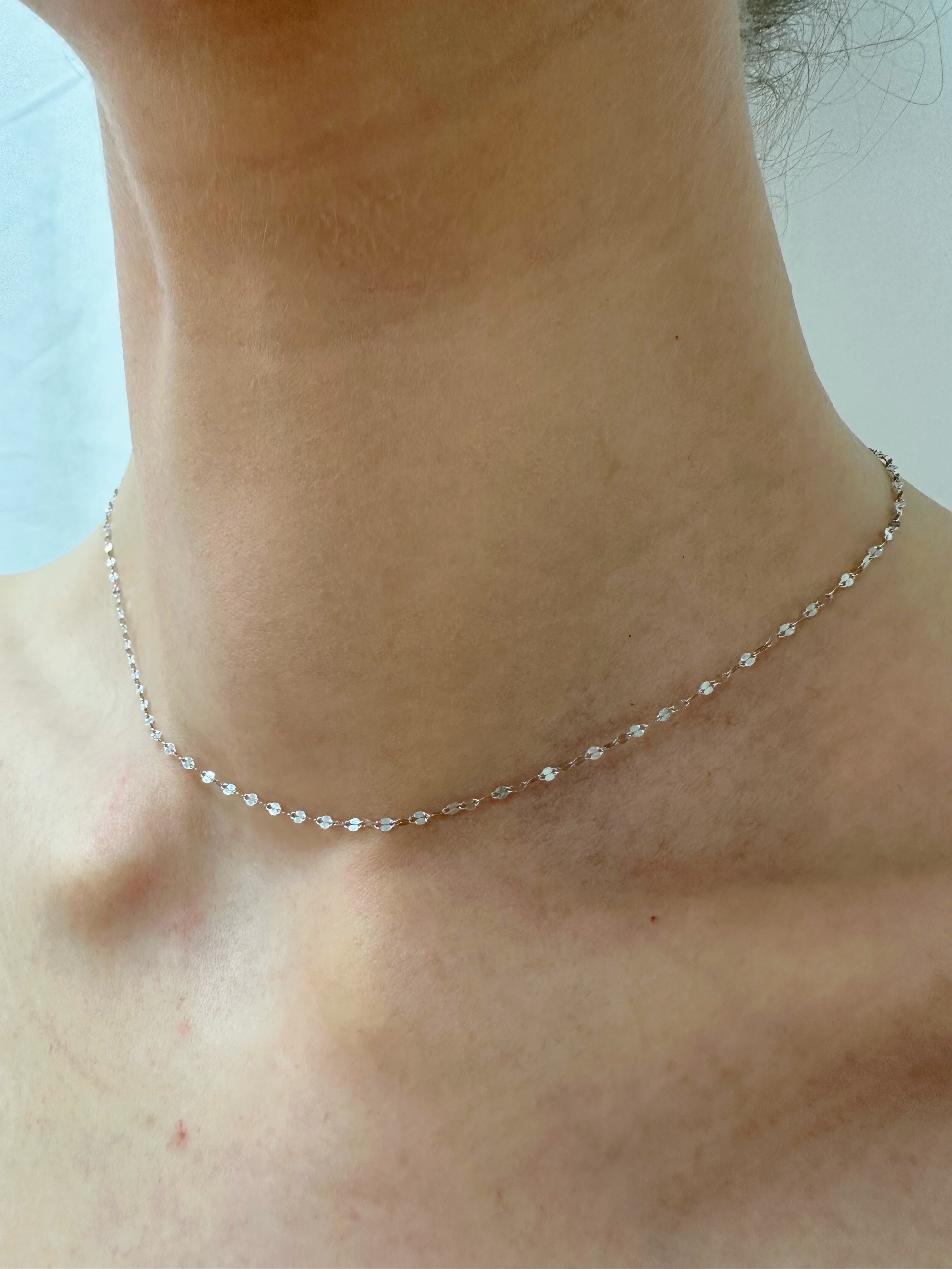 【DAUGHTERS JEWELRY】Mirror chain necklace Mirror Chain* 14K Gold Mirror Chain Necklace for Women Gift