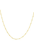 14K YG Faceted Bead Chain 18"