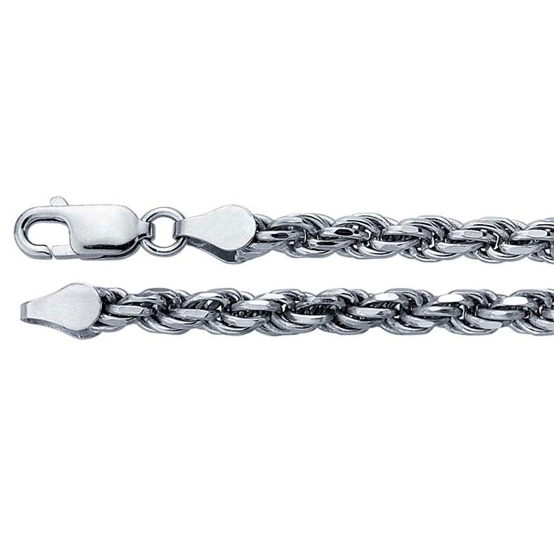 Diamond-Cut French Rope Chain, 3.8mm