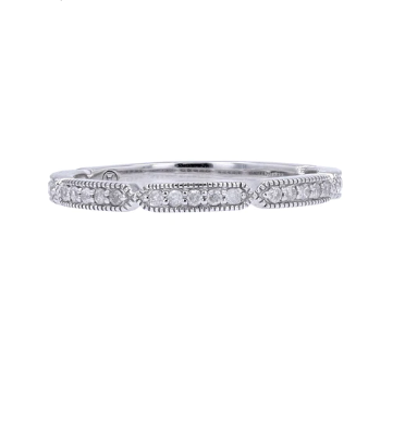 10k White Gold Stackable Band
