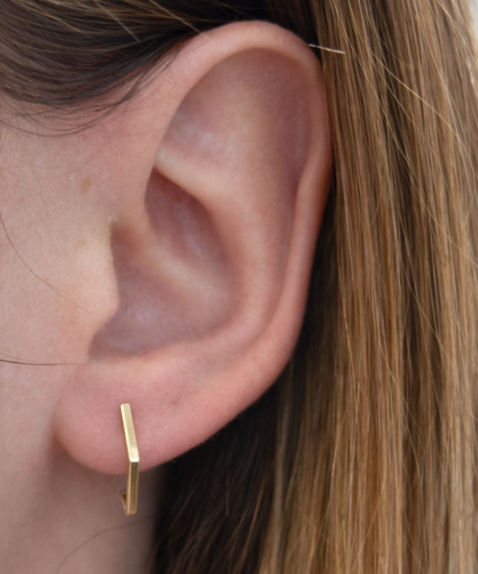 Structured Half Hoop Earrings