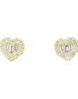 Cutie Pie Heart Studs, 1/5 CT