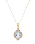 Vintage-Inspired Aquamarine Necklace