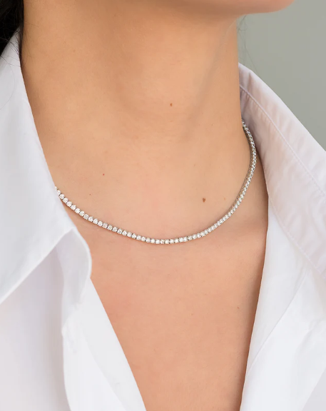 3.35ctw Natural Diamond Tennis Necklace