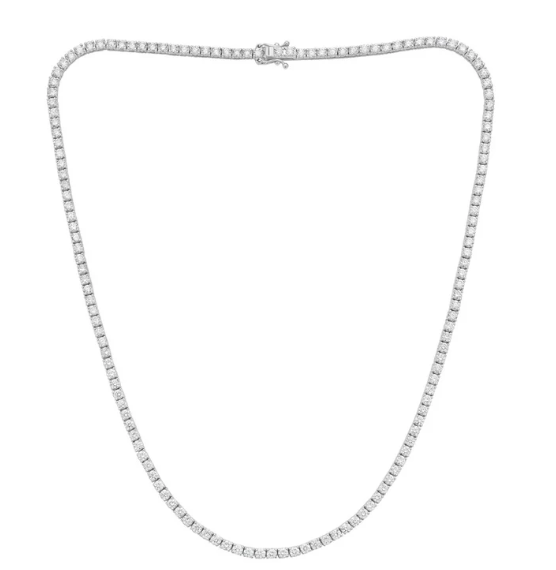 3.35ctw Natural Diamond Tennis Necklace