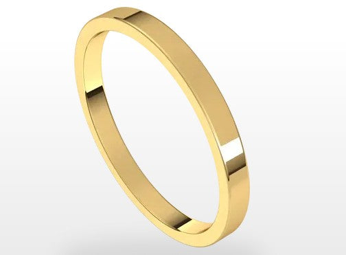 Standard 14K YG Flat Band