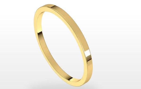 Standard 14K YG Flat Band