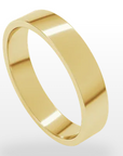 14K YG, Lightweight, Flat Band