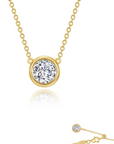 1.25 Carat Solitaire Bezel Necklace: Rental