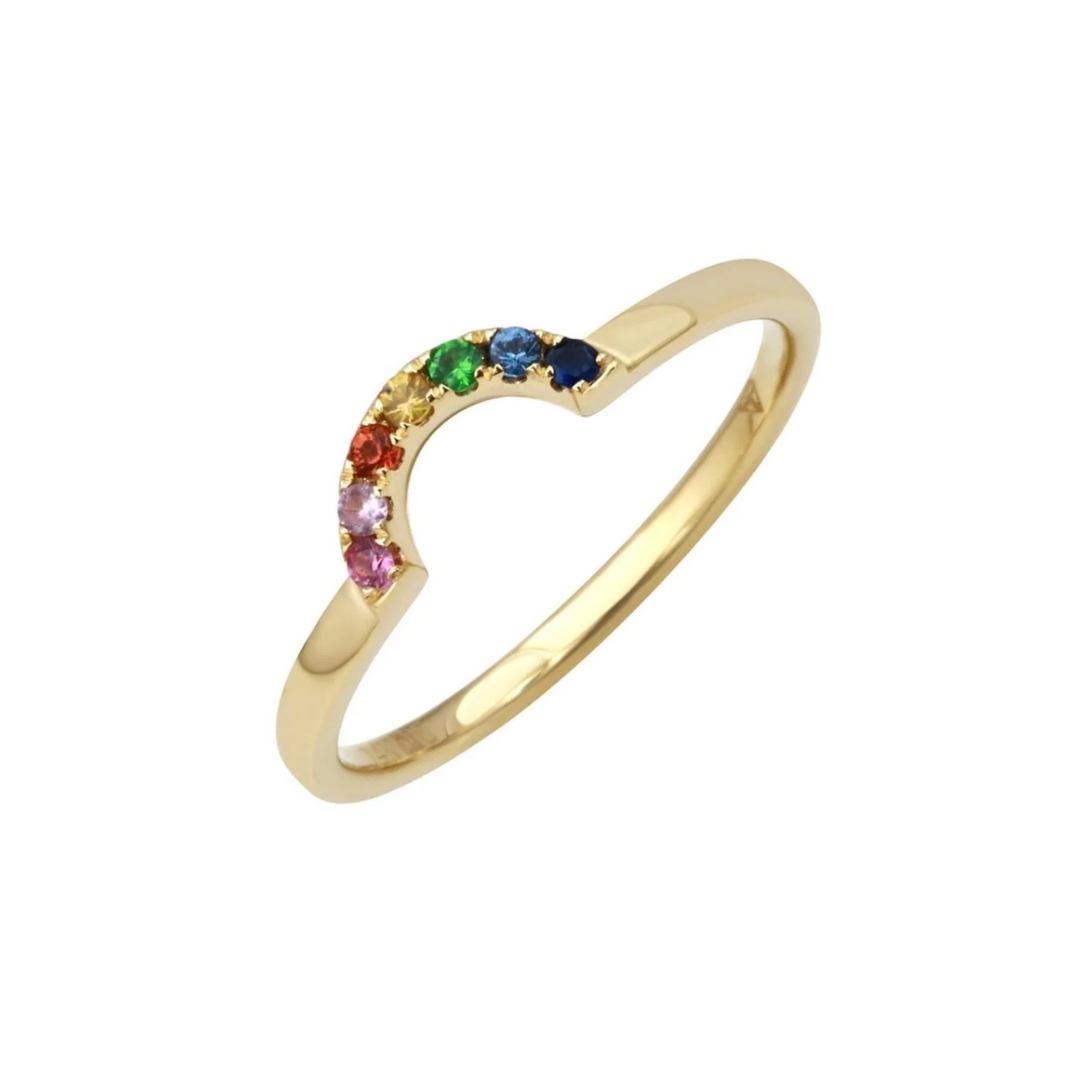 Multi-Gemstone Rainbow Ring