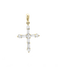Baguette and Round Diamond Cross
