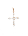 Baguette and Round Diamond Cross