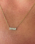 Diamond Bar Necklace, 1/5 CT