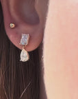 Drop Diamond Earrings