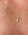 Solitaire Bezel Necklace