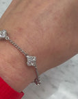 Lucky In Love Bracelet: Lab Diamonds and Sterling Silver