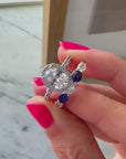 Lab Grown Diamond & Sapphire Ring