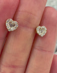 Cutie Pie Heart Studs, 1/5 CT