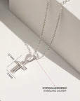 Little Faith Silver Cross Necklace