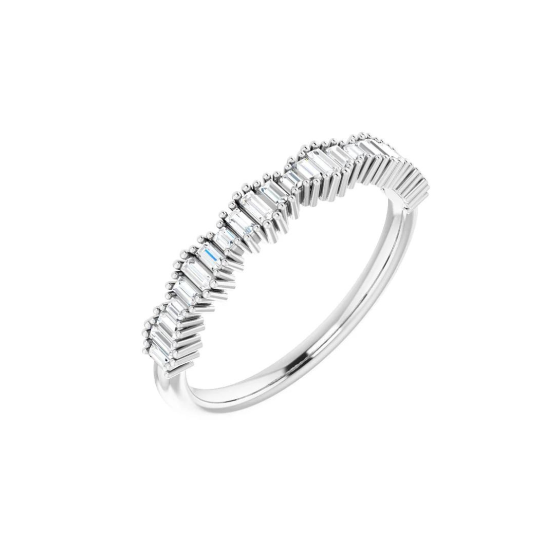 Staggered Baguette Ring