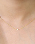 3 Round Bezel Diamond Necklace