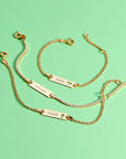 Tiny Heart Gold  Engravable ID Bracelet